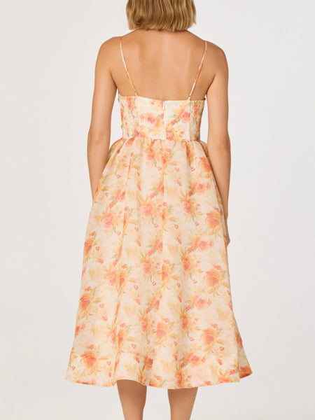 Janna Dress in Orange Floral