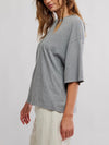 WTF Perfect Oversized Tee in Heather Grey