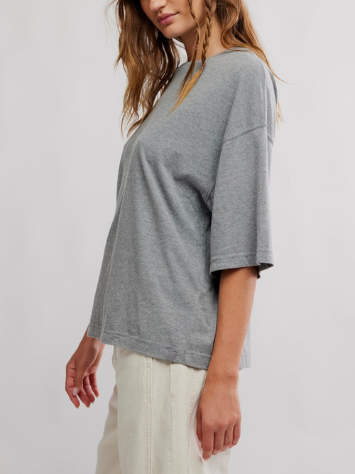 WTF Perfect Oversized Tee in Heather Grey