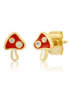 Enamel Mushroom Studs