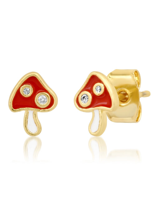 Enamel Mushroom Studs