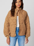 Chai Tea Quilted Jacket in Taupe