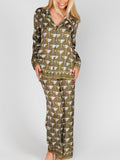 Overslept PJ Set in Extra Dirty Martini Silky