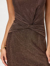 Riana Dress in Brown Metallic