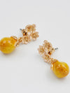 Golden Pear Drop Earrings