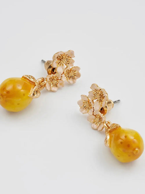 Golden Pear Drop Earrings