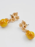 Golden Pear Drop Earrings
