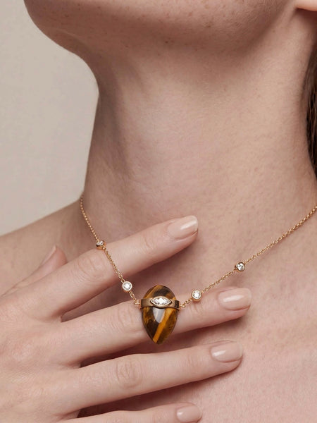Solstice Necklace in Tiger's Eye