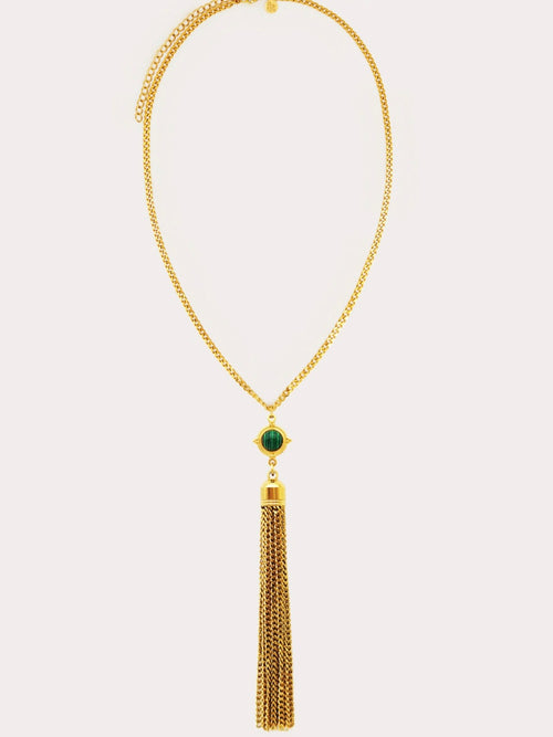 Haven Necklace in Malachite