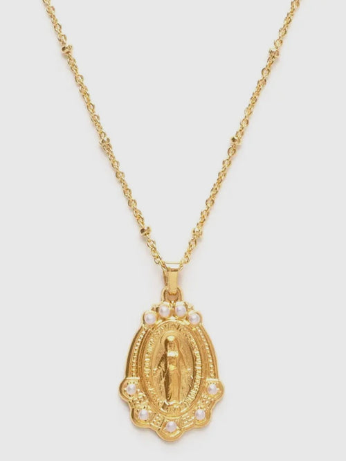 Miraculous Mary Pearl Necklace