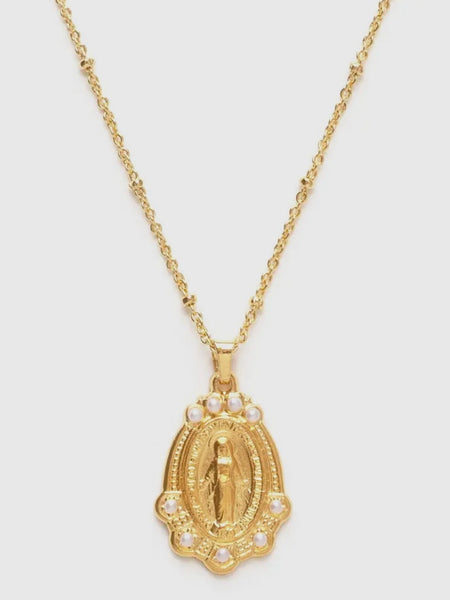 Miraculous Mary Pearl Necklace