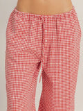 Bring The Gingham Pant in Red