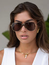 Logan Aviator Sunnies in Dark Brown
