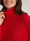 Stella Turtleneck Pullover in Cherry Red