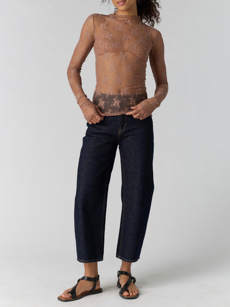 Lady Lux Layering Top in Chocolate Malt