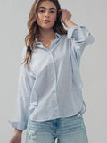 Put It Plainly Button Up in Blue