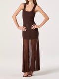 Glena Dress in Brown