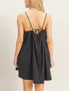 Girly & Gathered Mini Dress in Black