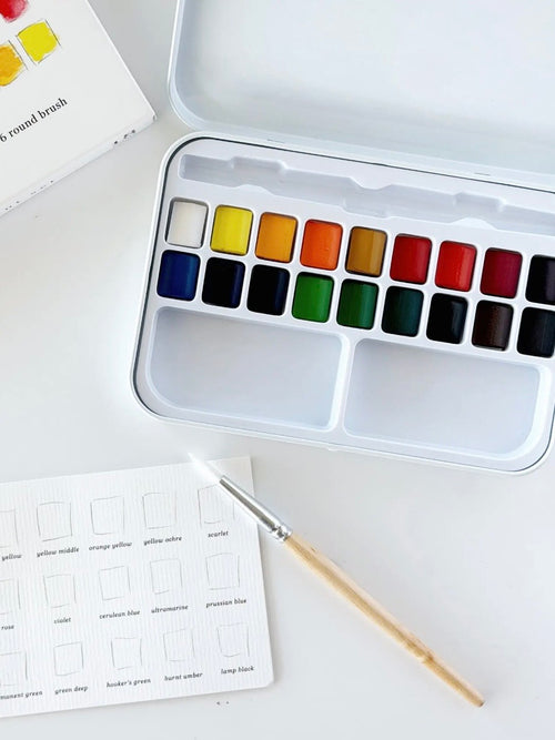 Watercolor Paint Set 18 & Brushes