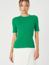 Mozza Short Sleeve Jumper in Green