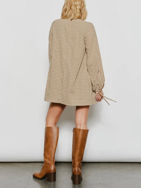 Plaid About Her Mini Dress in Olive