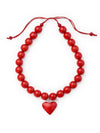 Emery Adjustable Heart Necklace in Red