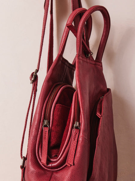 Soho Convertible Bag in Crimson