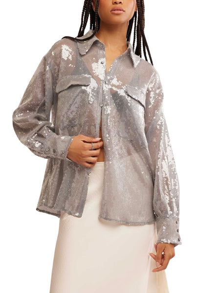 Disco Margarita Buttondown in Rocket