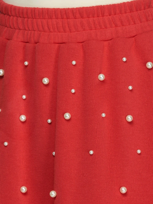 On The Nice List Pearl Skort in Red