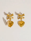 Keryn Heart & Bow Locket Earrings