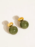 Velisse Marble Earrings in Green