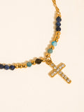 Merel Stone Cross Necklace