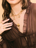 Fringe Pendant Necklace in Gold