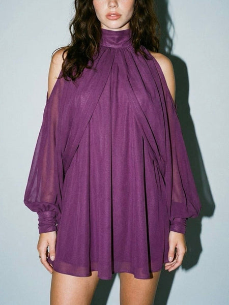 Showgirl Shimmy Dress in Magenta