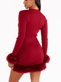 Fran Dress in Cranberry Rib