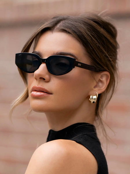 Demi Sunnies in Brown Tortoise & Black