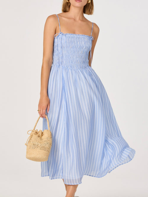 Lahela Dress in Blue Stripe