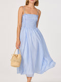 Lahela Dress in Blue Stripe