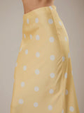 Dotted & Tee'd Skirt in Butter