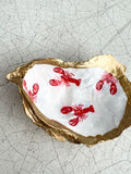 Decoupaged Lobster Shell Ring Dish