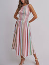 Under The Big Top Maxi Dress in Multi Stripe