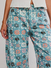 Good Luck Printed Barrel Pant in Jade Combo Ditsy