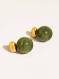 Velisse Marble Earrings in Green