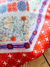 Red & Blue Floral Scarf