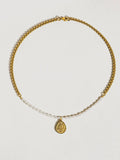 Agnes Pearl Wheat Pendant Necklace