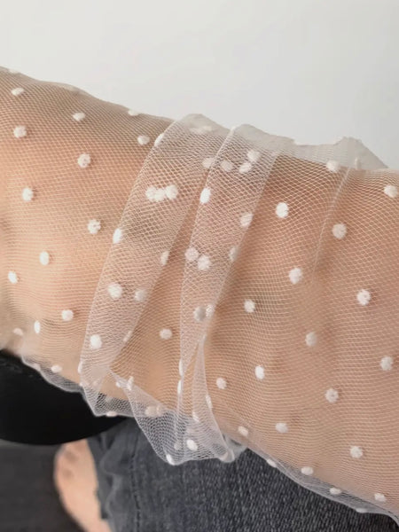 Maeva Mini Polka Dot Sock in Ivory