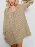 Plaid About Her Mini Dress in Olive