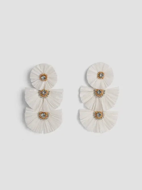 Morning Glory Raffia Earrings