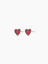 Campbell Enamel Heart Studs in Blue