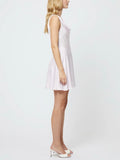 Oona Satin Asymmetrical Mini in Sweet Pink